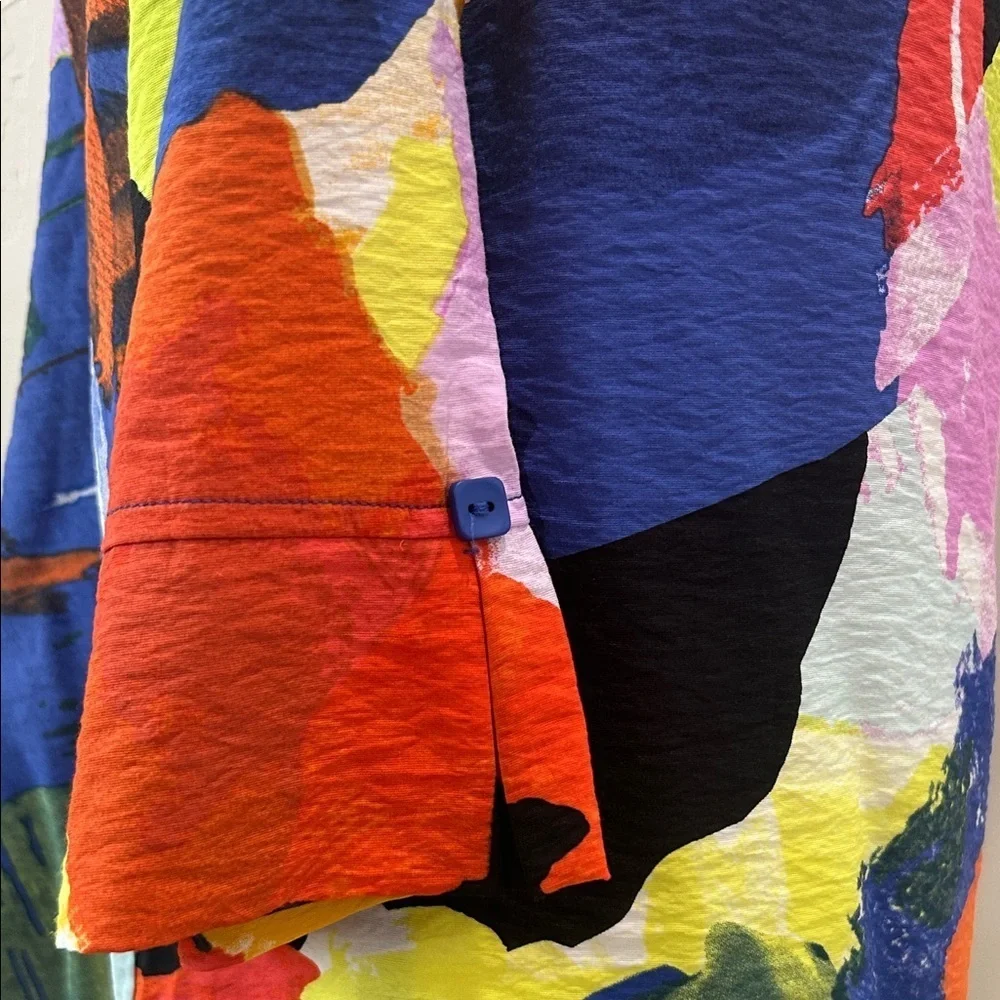 Ali Miles Multicolor Abstract Button Down Shirt NWT - Picture 6 of 11